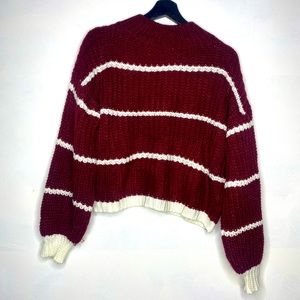 Striped knit sweater